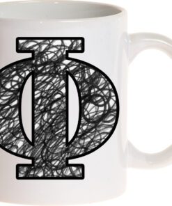 ceramic mug with the letter Φ 325ml-Hoper.gr
