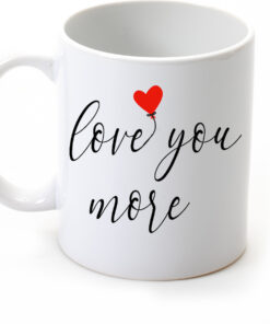 ceramic mug, love you more, Saint Valentine 325ml-Hoper.gr