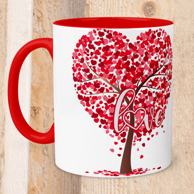 Κούπα Αγίου Βαλεντίνου κόκκινη καλημέρα αγάπη μου με συσκευασία δώρου 325ml ( sx132)-Hoper.gr