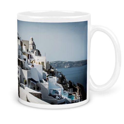 Printing on ceramic Mug in white color 325ml-Hoper.gr