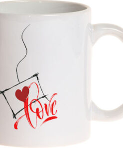 Ceramic mug, Saint Valentine, love & hearts 325ml-Hoper.gr