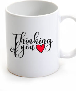 ceramic mug, thinking of you, Valentine's Day 325ml-Hoper.gr