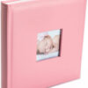 Άλμπουμ δερματίνη 24×24 ροζ 60 σελίδες με ριζοχαρτο με θήκη για φωτογραφία στο εξώφυλλο-Hoper.gr