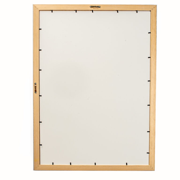 κορνίζα ξύλινη 40X50 τοίχου για φωτογραφία η παζλ 40X50 χρώμα λευκό μπεζ με τζάμι Ματ (Κ270-40)-Hoper.gr