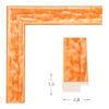 Κορνίζα ξύλου σε χρώμα Πορτοκαλί γυαλιστερό (051611) πάχος 2,8cm-Hoper.gr