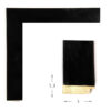 Κορνίζα ξύλου σε χρώμα  Μαύρο ματ (054015) πάχος 3cm-Hoper.gr