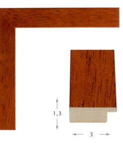 Κορνίζα ξύλου σε χρώμα Καρυδί (054083) πάχος 3cm-Hoper.gr