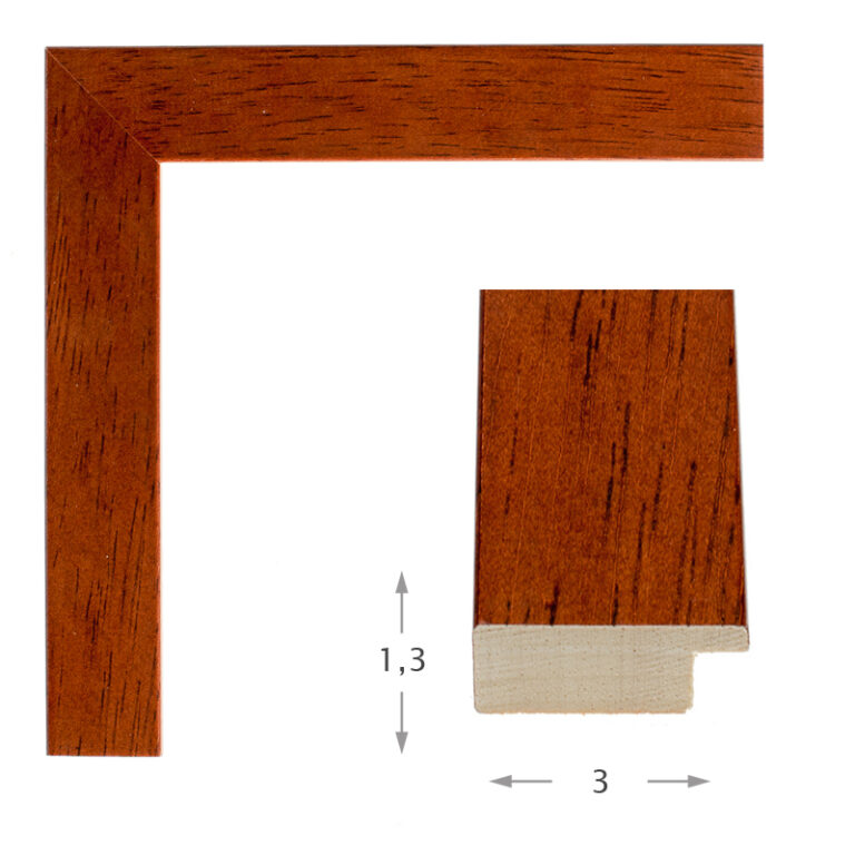 Κορνίζα ξύλου σε χρώμα Καρυδί (054083) πάχος 3cm-Hoper.gr