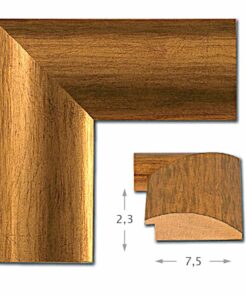 Κορνίζα ξύλου σε χρώμα Χρυσό (17101) πάχος 7,5cm-Hoper.gr