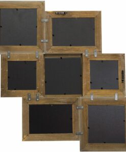 Πολυκορνίζα Ξύλινη 49X54 τοίχου για 7 φωτογραφιες 2-10×10 2-10×15 3-13×13-Hoper.gr