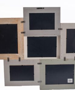 Πολυκορνίζα Ξύλινη 52X60 τοίχου για 6 φωτογραφιες 3-10×15, 3-13×18-Hoper.gr