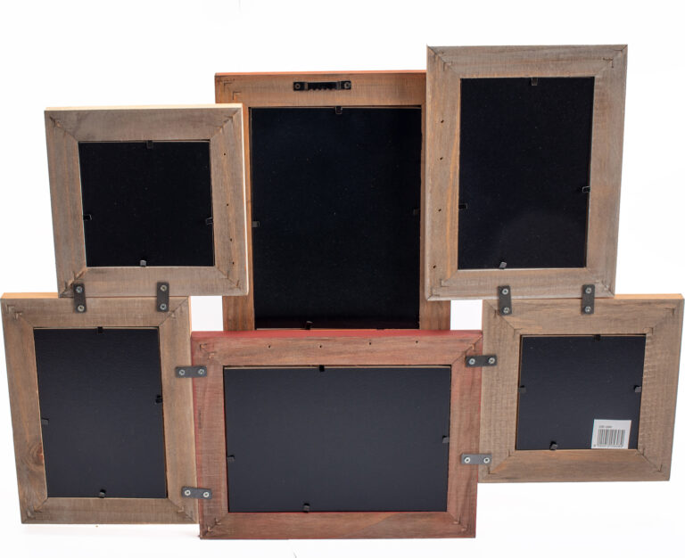 Multi-frame Wooden 54X39 wall for 6 photos 2-10x10cm, 2-10x15, 2-13x18-Hoper.gr