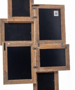 Πολυκορνίζα Ξύλινη 36X56 τοίχου για 6 φωτογραφιες 2-10x10cm, 2-10x15cm, 2-13x18cm-Hoper.gr