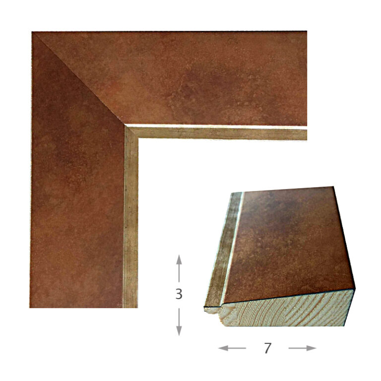 Κορνίζα ξύλου σε χρώμα Χαλκού (39688) πάχος 7cm-Hoper.gr