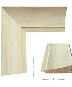 Κορνίζα ξύλου σε χρώμα Λευκό Ντεκαπέ (78523) πάχος 7cm-Hoper.gr