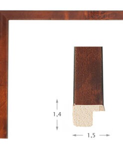 Κορνίζα ξύλου σε χρώμα Καφέ-επένδυση τριανταφυλλιά (861010) πάχος 1,5cm-Hoper.gr
