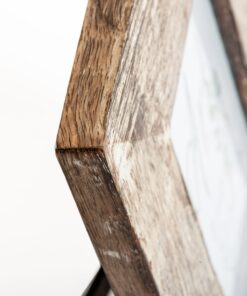 κορνίζα ξύλινη για φωτογραφία 13×18 καφέ & λευκή με σημάδια  παλαίωσης-Hoper.gr