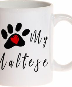 pawpaw dog mug i love my maltese 325ml-Hoper.gr
