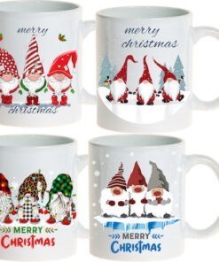 4 κούπες κεραμικές χριστουγεννιάτικη merry christmas-Hoper.gr