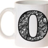ceramic mug with the letter O 325ml-Hoper.gr