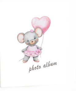 Άλμπουμ pocket με θήκες για 40 φωτογραφίες 15χ20 ροζ καρδιά-Hoper.gr
