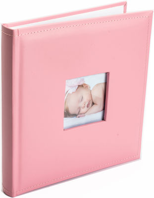 Άλμπουμ δερματίνη 24×24 ροζ 60 σελίδες με ριζοχαρτο με θήκη για φωτογραφία στο εξώφυλλο-Hoper.gr