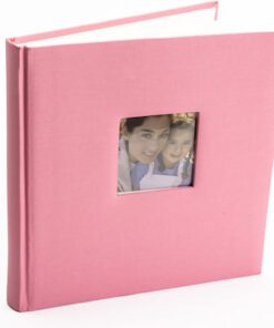 Άλμπουμ 24×24 ροζ 40 σελίδες με ριζοχαρτο με θήκη για φωτογραφία στο εξώφυλλο-Hoper.gr