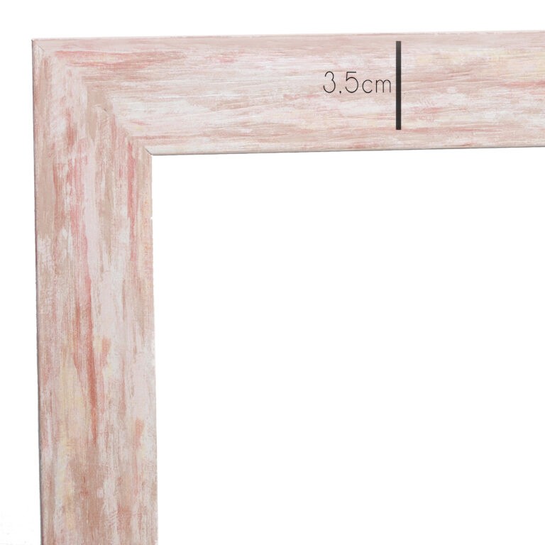 κορνίζα ξύλινη 30X40 τοίχου για φωτογραφία 30X40 χρώμα λευκό ροζ  μπεζ    με τζάμι Ματ (Κ270-34)-Hoper.gr