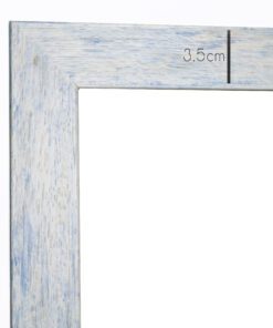 κορνίζα ξύλινη 50Χ70 τοίχου για φωτογραφία η παζλ 50X70 χρώμα λευκό παλαίωση νερά πράσινα μπεζ με με ακρυλικό τζάμι άθραυστο (Κ270-38)-Hoper.gr
