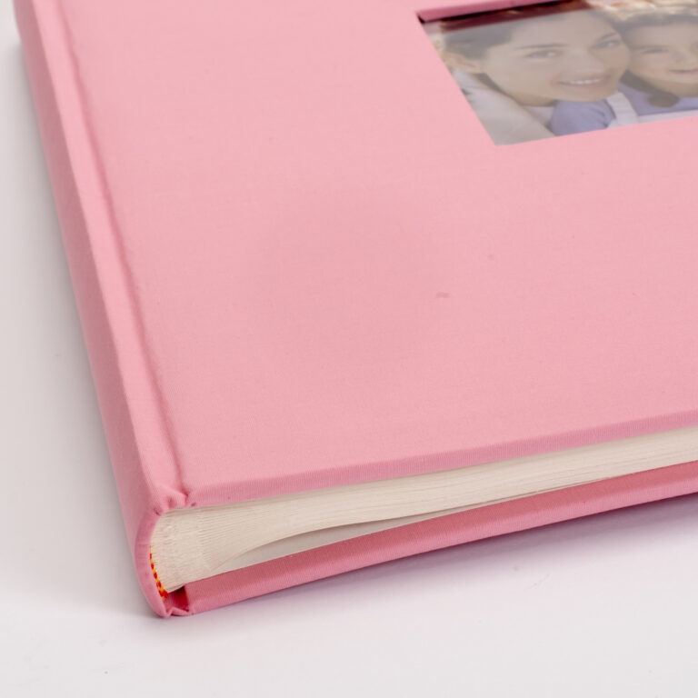 Άλμπουμ ροζ 31χ31cm με 60 σελίδες ριζόχαρτο και θήκη για φωτογραφία στο εξώφυλλο-Hoper.gr