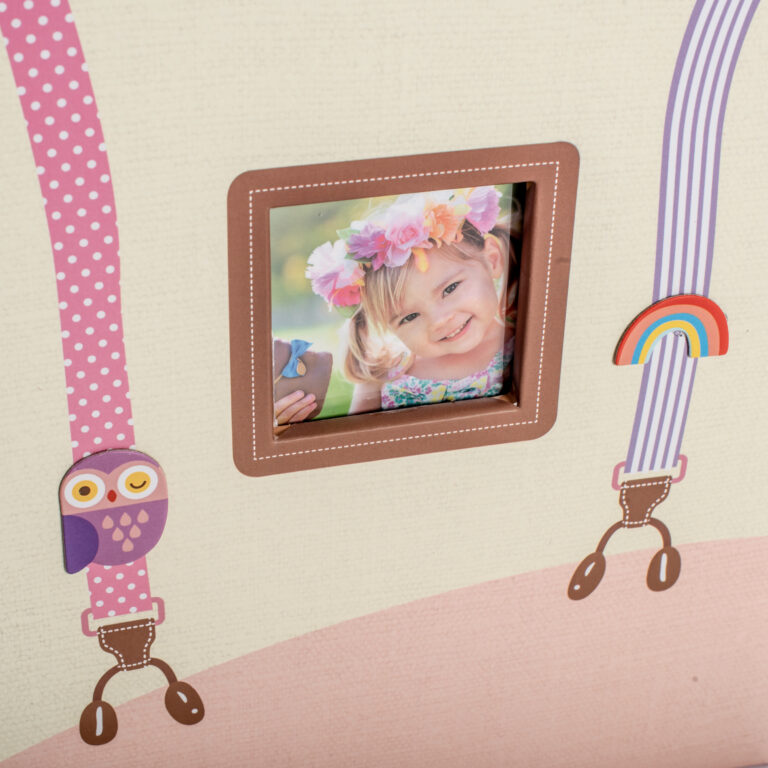 Άλμπουμ Παιδικό ροζ- σομόν  28×24 με θήκες για 100 φωτογραφιες 13X18-Hoper.gr