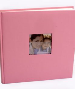 Άλμπουμ ροζ 31χ31cm με 60 σελίδες ριζόχαρτο και θήκη για φωτογραφία στο εξώφυλλο-Hoper.gr
