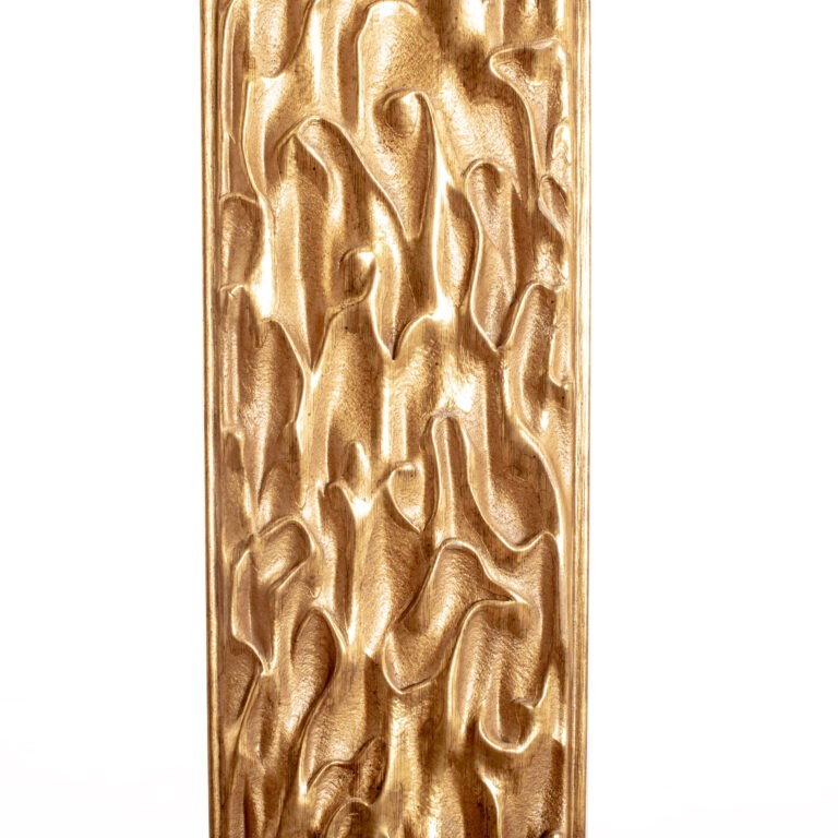 Καθρέπτης ασημί ξύλινος τοίχου οριζόντιος σχέδιο silver venice K4002-2-Hoper.gr