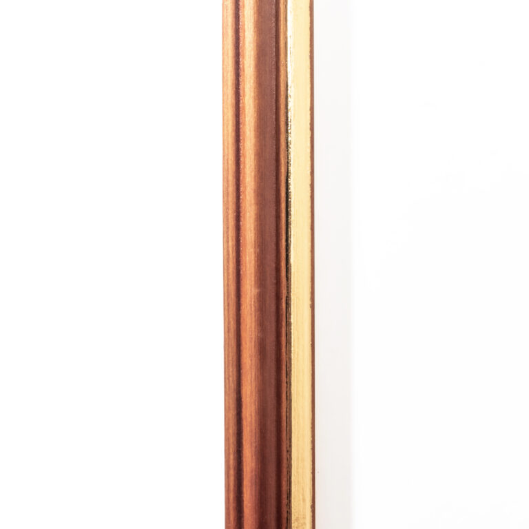κορνίζα ξύλινη τοίχου 50Χ70 για φωτογραφία η παζλ 50X70 χρώμα ασημί – χρυσό με καφέ παλαίωση  σχέδιο T4006W adele-Hoper.gr