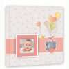 Children's album Pierre 32x32 cm, 60 pages Pink-Salmon with rice paper and introductory page-Hoper.gr