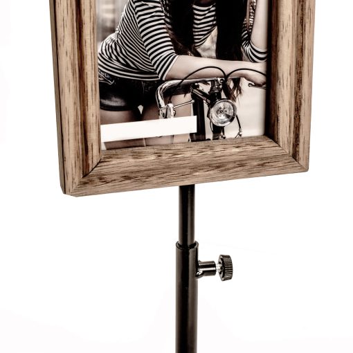 wooden frame vitange - viterbo brown beige black with stand for photo size 10x15 cm vertical-Hoper.gr