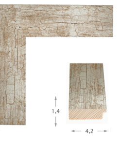 Κορνίζα ξύλινη 50Χ70 τοίχου για φωτογραφία η παζλ 50X70 χρώμα καφέ-γκρι με σημάδια παλαίωσης  με ακρυλικό τζάμι άθραυστο (L 425-25)-Hoper.gr
