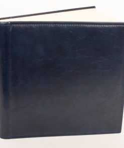 Άλμπουμ βιβλιοδετημένο χειροποίητο  36x36cm και 100 σελίδες , χαρτόνια ιβουάρ με ρυζόχαρτο βιβλιοδεσία δερματίνη  μπλε με ραφές-Hoper.gr