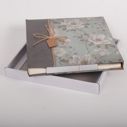 Album Giardino green-beige with rice paper 24X24 cm 40 pages-Hoper.gr