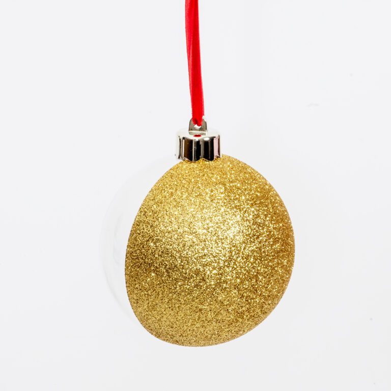 Χριστουγεννιάτικο Στολίδι μπάλα big με φωτογραφία ,μπάλα Ασημί πέρλα διάμετρος 10cm-Hoper.gr