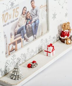 κορνίζα  ξύλινη κόκκινη , χριστουγεννιάτικη, για φωτογραφία 10X15-Hoper.gr