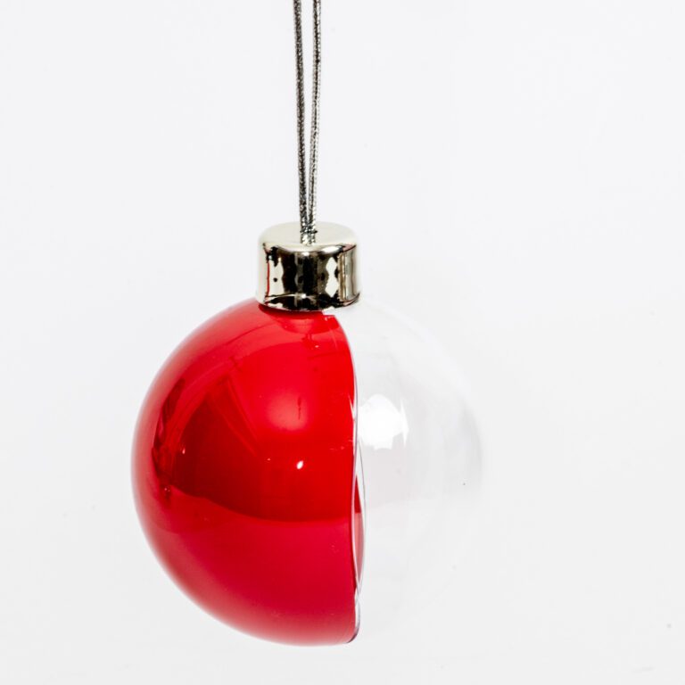 Χριστουγεννιάτικο Στολίδι μπάλα με φωτογραφία ,μπάλα διάφανη  διάμετρος 7,5cm-Hoper.gr