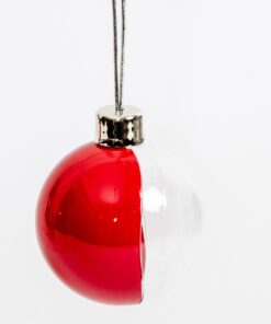 Χριστουγεννιάτικο Στολίδι μπάλα με φωτογραφία ,μπάλα διάφανη  διάμετρος 7,5cm-Hoper.gr