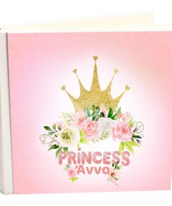 Άλμπουμ Δερματίνης συλλογής  my album ,Princess με κορόνα ,με όνομα  Άννα, άλμπουμ με ριζόχαρτο 30x30cm .Σε κουτί φύλαξης-Hoper.gr