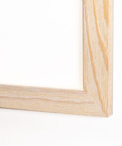 Πολυκορνίζα  ξύλινη 60X60cm τοίχου με πασπαρτού λευκό για  16 φωτογραφιες 10x10cm  με κορνίζα χρώμα φυσικό ξύλο και λευκό    (Κ328-3)-Hoper.gr