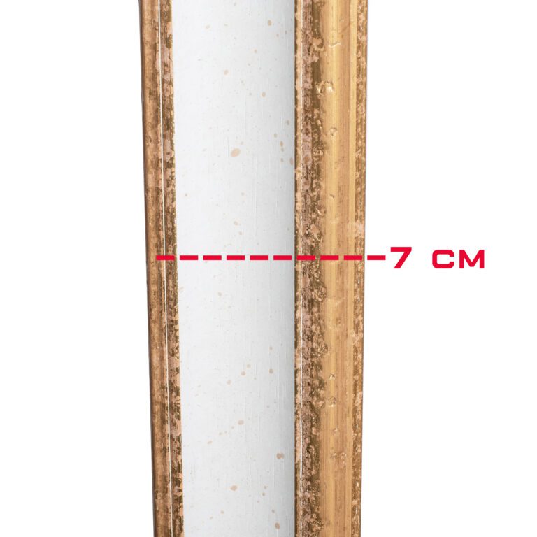 Κορνίζα ξύλινη 50Χ70  K6023-31 τοίχου για φωτογραφία η παζλ 50X70 χρώμα χρυσό – λευκό με σημάδια παλαίωσης  και ακρυλικό τζάμι άθραυστο-Hoper.gr
