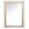 Κορνίζα ξύλινη 50Χ70  K6023-3 τοίχου για φωτογραφία η παζλ 50X70 χρώμα ασημί – λευκό με σημάδια παλαίωσης  και ακρυλικό τζάμι άθραυστο-Hoper.gr