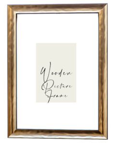 Wooden wall frame 50X70 L490-01 for photo or puzzle 50X70 gold color with unbreakable acrylic glass-Hoper.gr