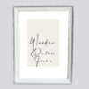 Wooden Diploma Frame in White Color with Silver Line with Matt Glass K56/3-Hoper.gr