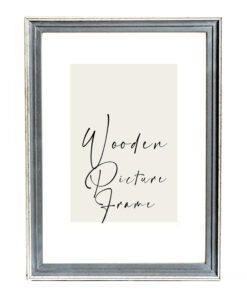 Wooden frame for Graduation in Dark Gray color with silver line with Matt glass K56/32-Hoper.gr